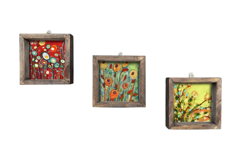 Koristeellinen kehystetty MDF Taulu (3 kpl), undefined