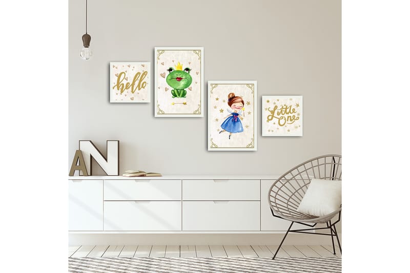Koristeellinen kehystetty MDF Taulu (4 kpl) - Sisustustuotteet - Taulu & taide - Canvas-taulu