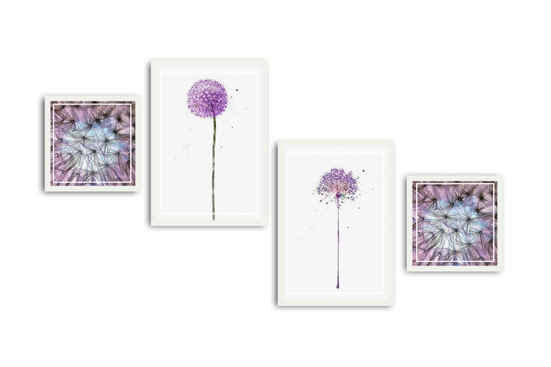 Koristeellinen kehystetty MDF Taulu (4 kpl), undefined