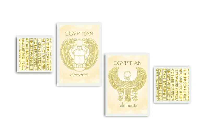 Koristeellinen kehystetty MDF Taulu (4 kpl) - Sisustustuotteet - Taulu & taide - Canvas-taulu