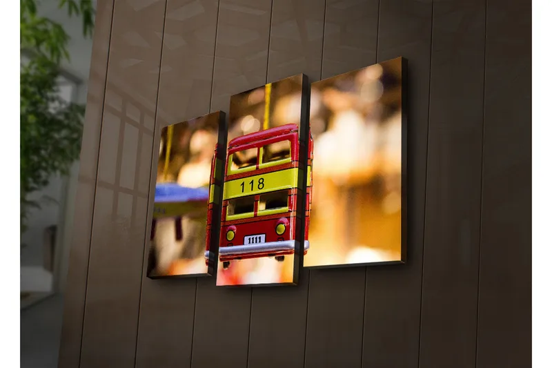 Koristeellinen Led Valaistu Canvas Taulu (3 kpl) - Sisustustuotteet - Taulu & taide - Canvas-taulu