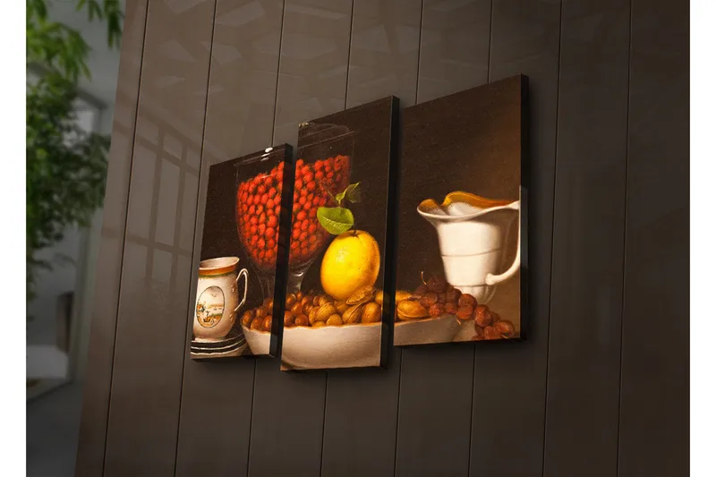 Koristeellinen Led Valaistu Canvas Taulu (3 kpl) - Sisustustuotteet - Taulu & taide - Canvas-taulu