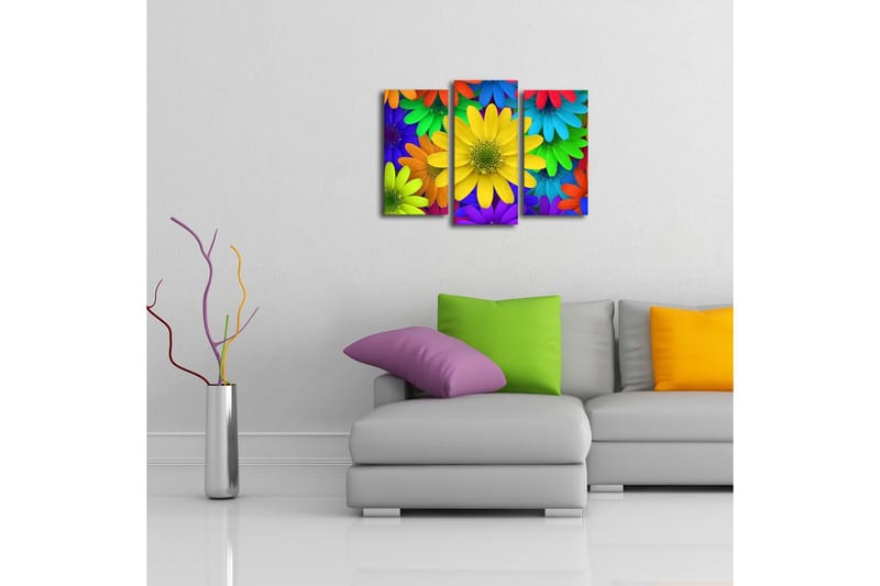 Koristeellinen Led Valaistu Canvas Taulu (3 kpl) - Sisustustuotteet - Taulu & taide - Canvas-taulu