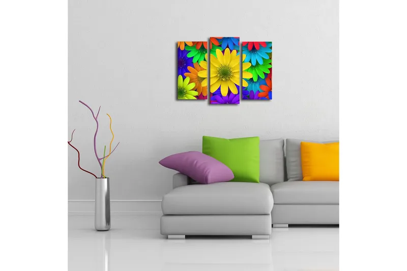 Koristeellinen Led Valaistu Canvas Taulu (3 kpl) - Sisustustuotteet - Taulu & taide - Canvas-taulu