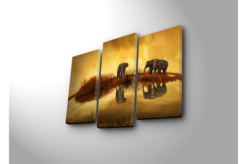 Koristeellinen Led Valaistu Canvas Taulu (3 kpl) - Sisustustuotteet - Taulu & taide - Canvas-taulu