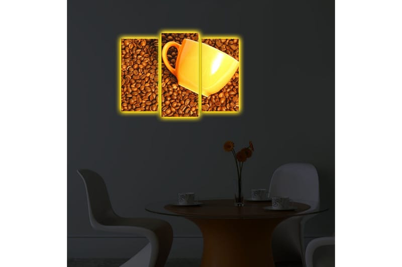 Koristeellinen Led Valaistu Canvas Taulu (3 kpl) - Sisustustuotteet - Taulu & taide - Canvas-taulu