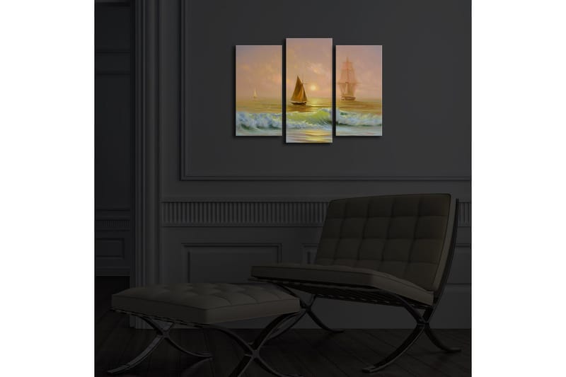 Koristeellinen Led Valaistu Canvas Taulu (3 kpl) - Sisustustuotteet - Taulu & taide - Canvas-taulu