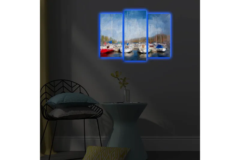 Koristeellinen Led Valaistu Canvas Taulu (3 kpl) - Sisustustuotteet - Taulu & taide - Canvas-taulu