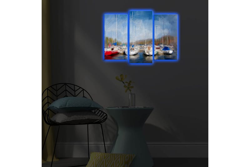 Koristeellinen Led Valaistu Canvas Taulu (3 kpl) - Sisustustuotteet - Taulu & taide - Canvas-taulu