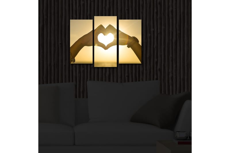 Koristeellinen Led Valaistu Canvas Taulu (3 kpl) - Sisustustuotteet - Taulu & taide - Canvas-taulu