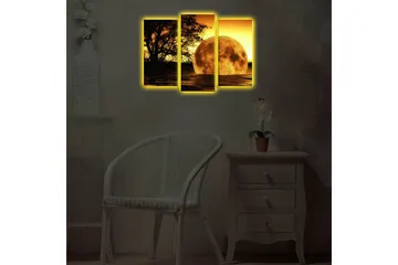 Koristeellinen Led Valaistu Canvas Taulu (3 kpl) - Sisustustuotteet - Taulu & taide - Canvas-taulu