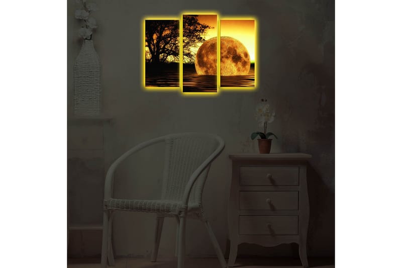 Koristeellinen Led Valaistu Canvas Taulu (3 kpl) - Sisustustuotteet - Taulu & taide - Canvas-taulu