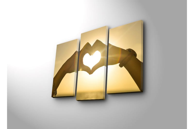 Koristeellinen Led Valaistu Canvas Taulu (3 kpl) - Sisustustuotteet - Taulu & taide - Canvas-taulu