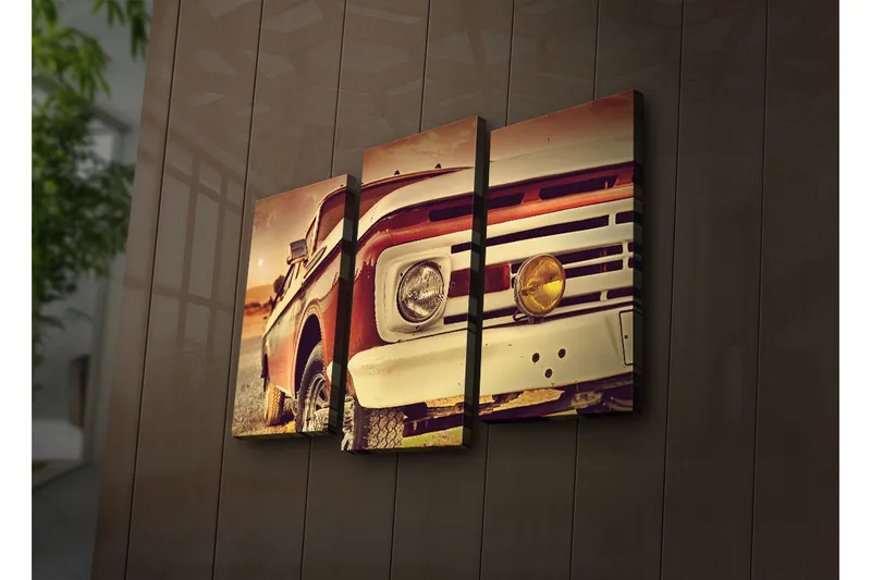 Koristeellinen Led Valaistu Canvas Taulu (3 kpl) - Sisustustuotteet - Taulu & taide - Canvas-taulu