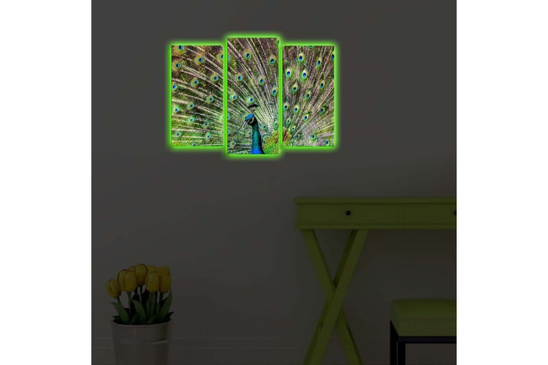 Koristeellinen Led Valaistu Canvas Taulu (3 kpl) - Sisustustuotteet - Taulu & taide - Canvas-taulu