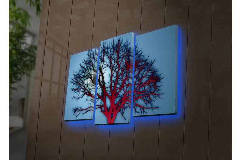 Koristeellinen Led Valaistu Canvas Taulu (3 kpl) - Sisustustuotteet - Taulu & taide - Canvas-taulu