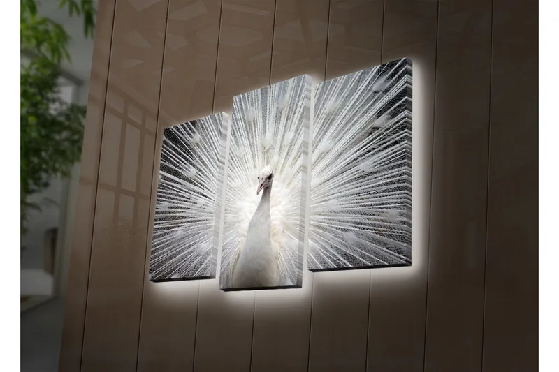 Koristeellinen Led Valaistu Canvas Taulu (3 kpl) - Sisustustuotteet - Taulu & taide - Canvas-taulu