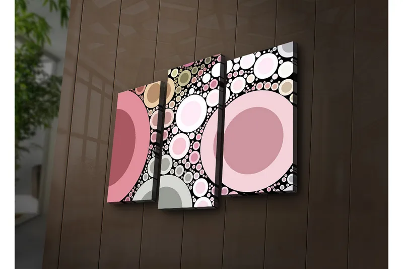 Koristeellinen Led Valaistu Canvas Taulu (3 kpl) - Sisustustuotteet - Taulu & taide - Canvas-taulu