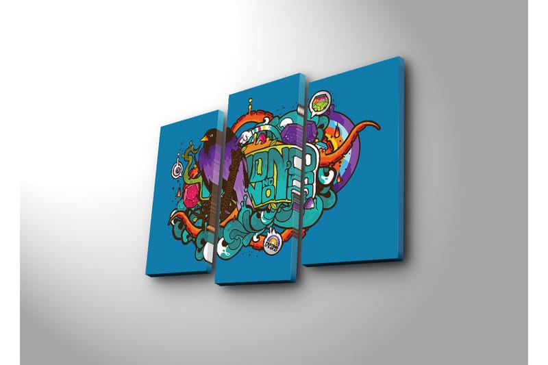 Koristeellinen Led Valaistu Canvas Taulu (3 kpl) - Sisustustuotteet - Taulu & taide - Canvas-taulu