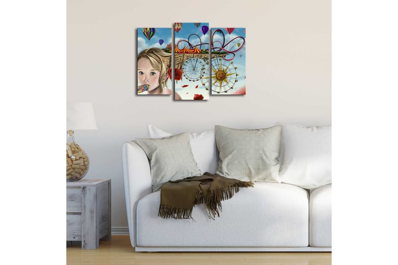 Koristeellinen Led Valaistu Canvas Taulu (3 kpl) - Sisustustuotteet - Taulu & taide - Canvas-taulu
