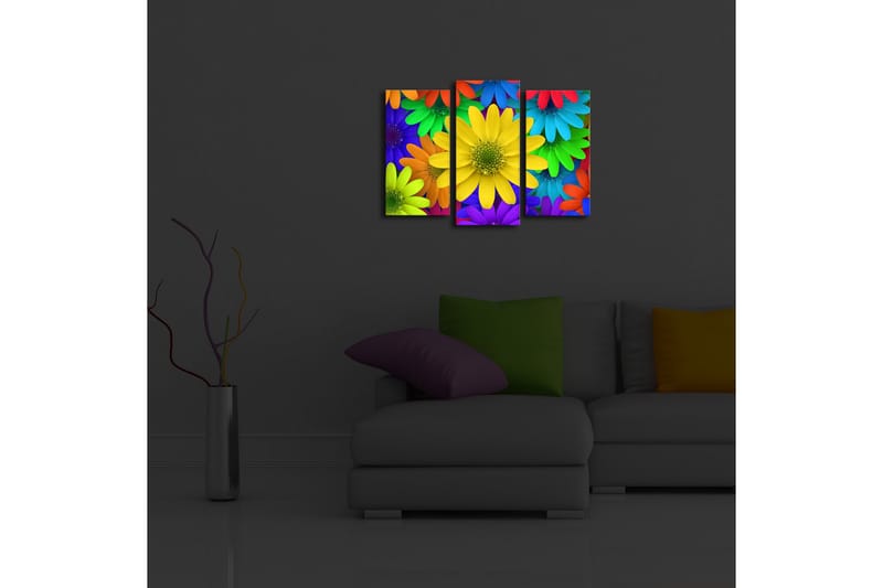 Koristeellinen Led Valaistu Canvas Taulu (3 kpl) - Sisustustuotteet - Taulu & taide - Canvas-taulu