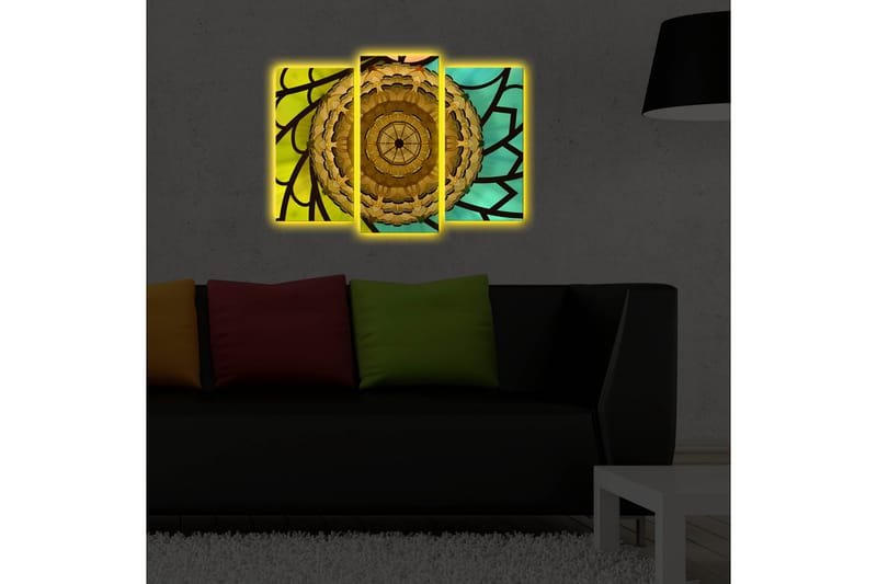 Koristeellinen Led Valaistu Canvas Taulu (3 kpl) - Sisustustuotteet - Taulu & taide - Canvas-taulu