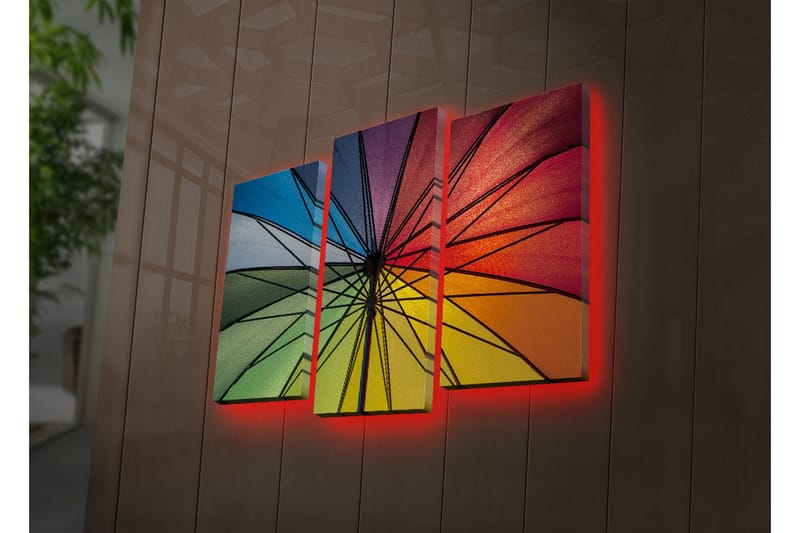 Koristeellinen Led Valaistu Canvas Taulu (3 kpl) - Sisustustuotteet - Taulu & taide - Canvas-taulu