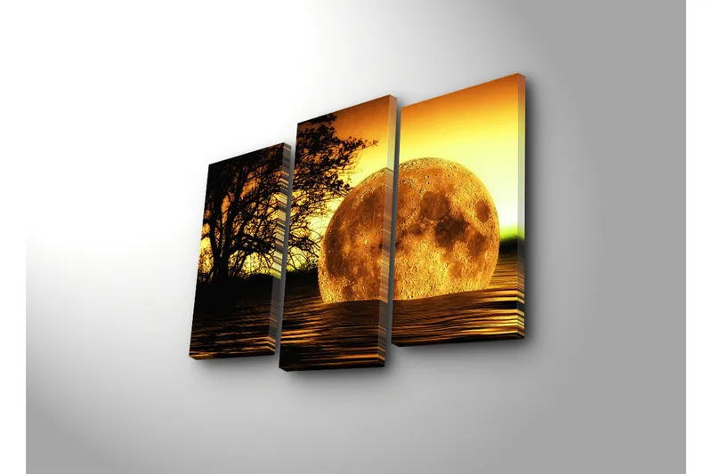 Koristeellinen Led Valaistu Canvas Taulu (3 kpl) - Sisustustuotteet - Taulu & taide - Canvas-taulu