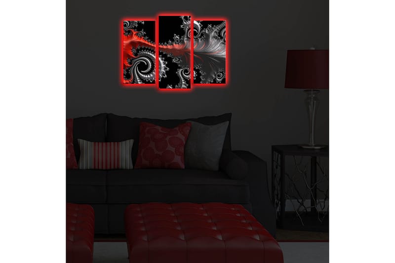 Koristeellinen Led Valaistu Canvas Taulu (3 kpl) - Sisustustuotteet - Taulu & taide - Canvas-taulu