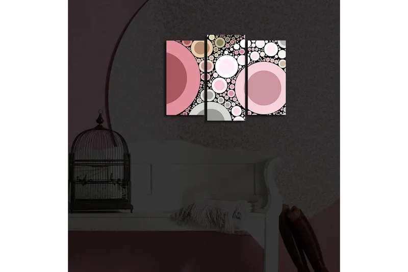 Koristeellinen Led Valaistu Canvas Taulu (3 kpl) - Sisustustuotteet - Taulu & taide - Canvas-taulu