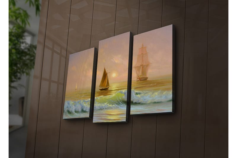 Koristeellinen Led Valaistu Canvas Taulu (3 kpl) - Sisustustuotteet - Taulu & taide - Canvas-taulu