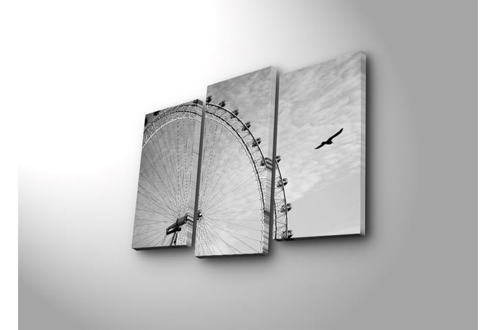Koristeellinen Led Valaistu Canvas Taulu (3 kpl) - Canvas-taulu - Seinäkoristeet