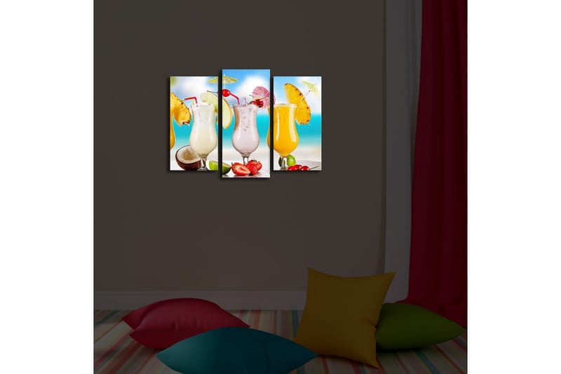 Koristeellinen Led Valaistu Canvas Taulu (3 kpl) - Sisustustuotteet - Taulu & taide - Canvas-taulu