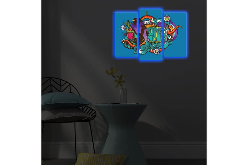Koristeellinen Led Valaistu Canvas Taulu (3 kpl) - Sisustustuotteet - Taulu & taide - Canvas-taulu