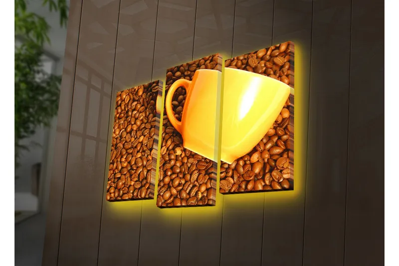 Koristeellinen Led Valaistu Canvas Taulu (3 kpl) - Sisustustuotteet - Taulu & taide - Canvas-taulu