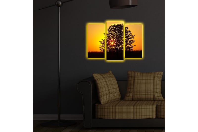 Koristeellinen Led Valaistu Canvas Taulu (3 kpl) - Sisustustuotteet - Taulu & taide - Canvas-taulu