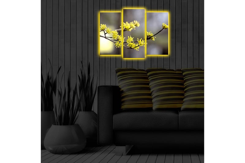 Koristeellinen Led Valaistu Canvas Taulu (3 kpl) - Sisustustuotteet - Taulu & taide - Canvas-taulu