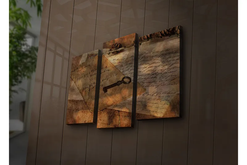 Koristeellinen Led Valaistu Canvas Taulu (3 kpl) - Sisustustuotteet - Taulu & taide - Canvas-taulu