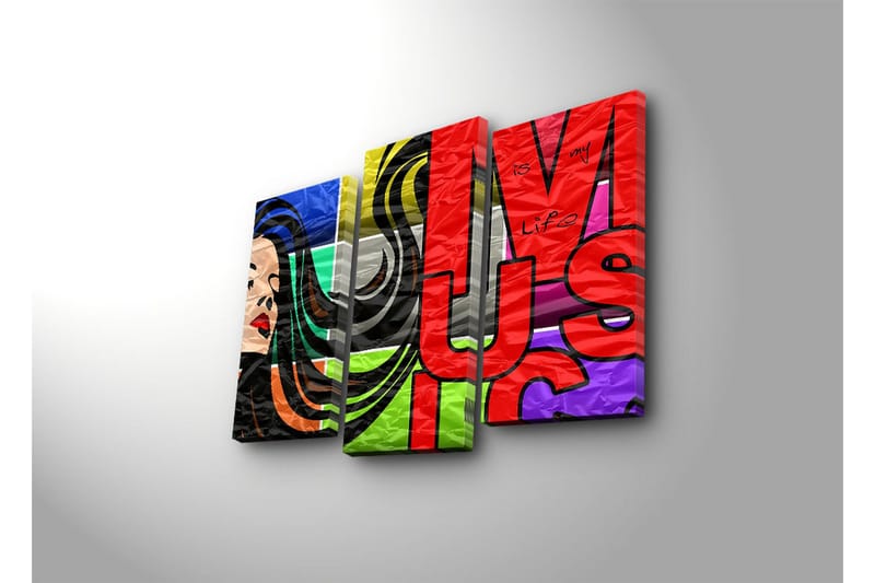 Koristeellinen Led Valaistu Canvas Taulu (3 kpl) - Sisustustuotteet - Taulu & taide - Canvas-taulu