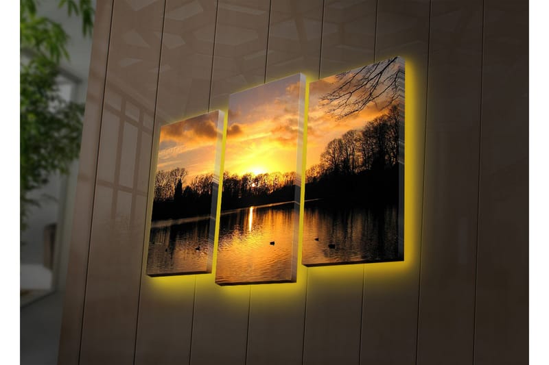 Koristeellinen Led Valaistu Canvas Taulu (3 kpl) - Sisustustuotteet - Taulu & taide - Canvas-taulu