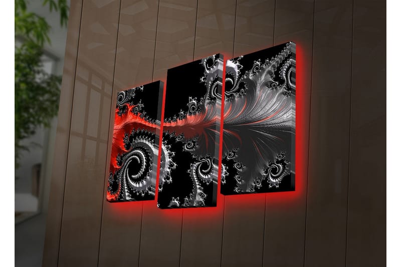 Koristeellinen Led Valaistu Canvas Taulu (3 kpl) - Sisustustuotteet - Taulu & taide - Canvas-taulu