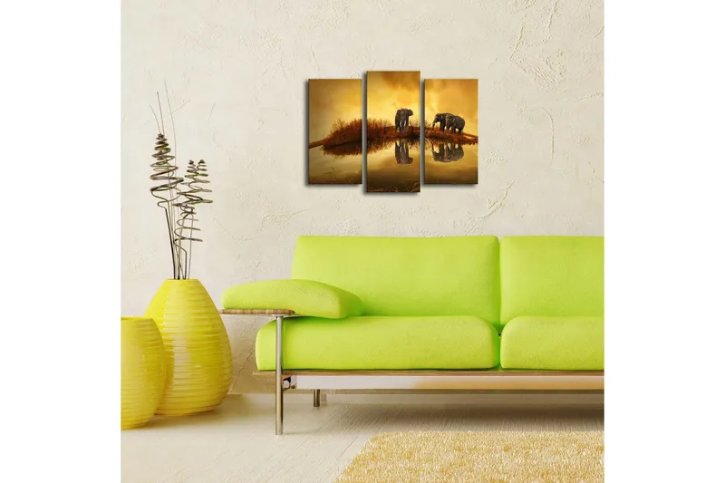 Koristeellinen Led Valaistu Canvas Taulu (3 kpl) - Sisustustuotteet - Taulu & taide - Canvas-taulu