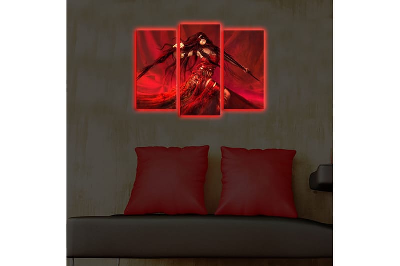 Koristeellinen Led Valaistu Canvas Taulu (3 kpl) - Sisustustuotteet - Taulu & taide - Canvas-taulu