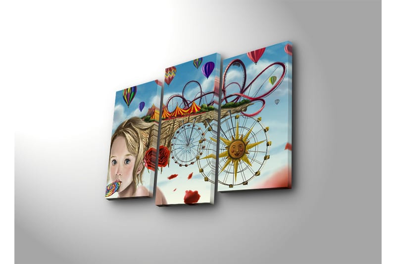 Koristeellinen Led Valaistu Canvas Taulu (3 kpl) - Sisustustuotteet - Taulu & taide - Canvas-taulu