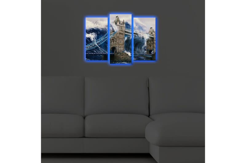 Koristeellinen Led Valaistu Canvas Taulu (3 kpl) - Sisustustuotteet - Taulu & taide - Canvas-taulu