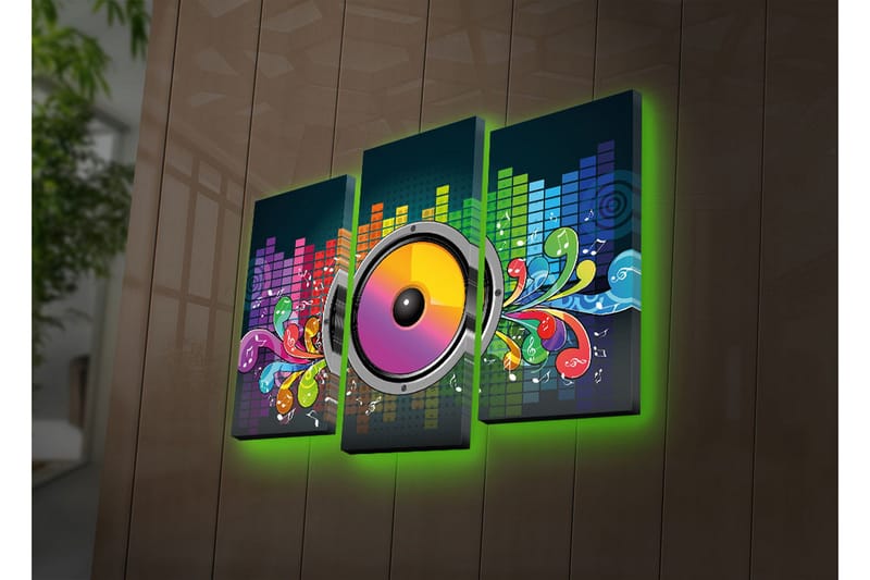 Koristeellinen Led Valaistu Canvas Taulu (3 kpl) - Sisustustuotteet - Taulu & taide - Canvas-taulu