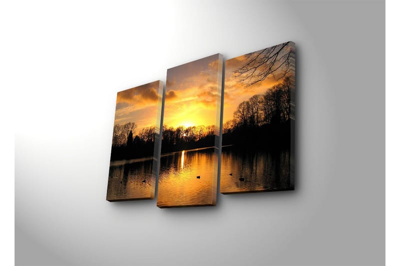 Koristeellinen Led Valaistu Canvas Taulu (3 kpl) - Sisustustuotteet - Taulu & taide - Canvas-taulu