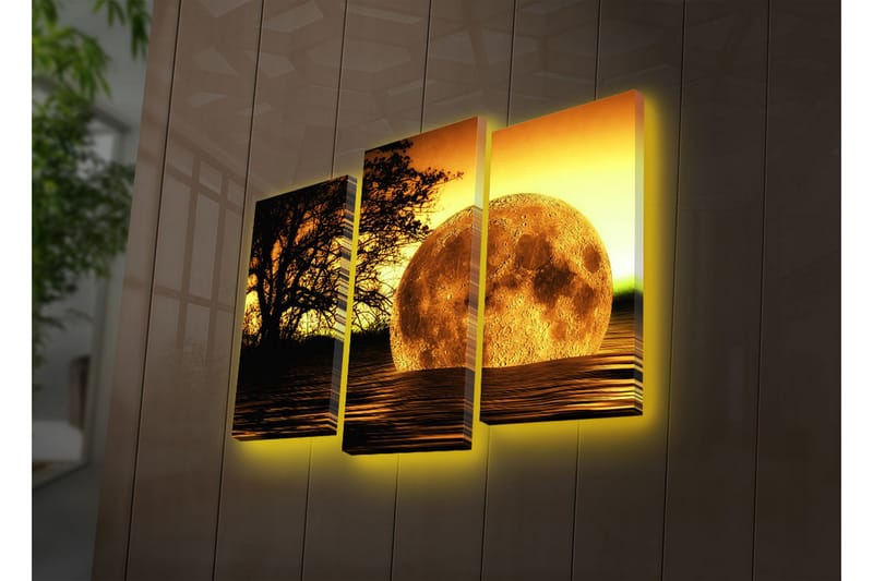 Koristeellinen Led Valaistu Canvas Taulu (3 kpl) - Sisustustuotteet - Taulu & taide - Canvas-taulu