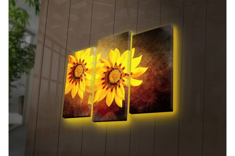 Koristeellinen Led Valaistu Canvas Taulu (3 kpl) - Sisustustuotteet - Taulu & taide - Canvas-taulu