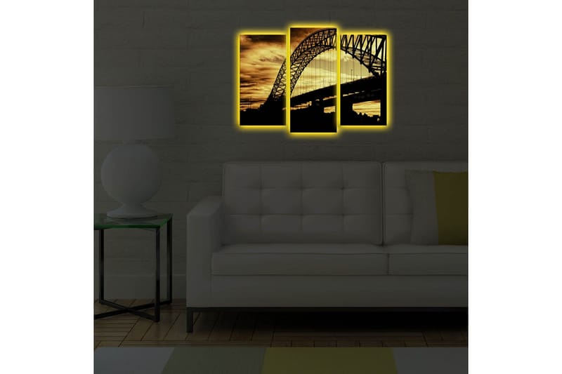 Koristeellinen Led Valaistu Canvas Taulu (3 kpl) - Sisustustuotteet - Taulu & taide - Canvas-taulu